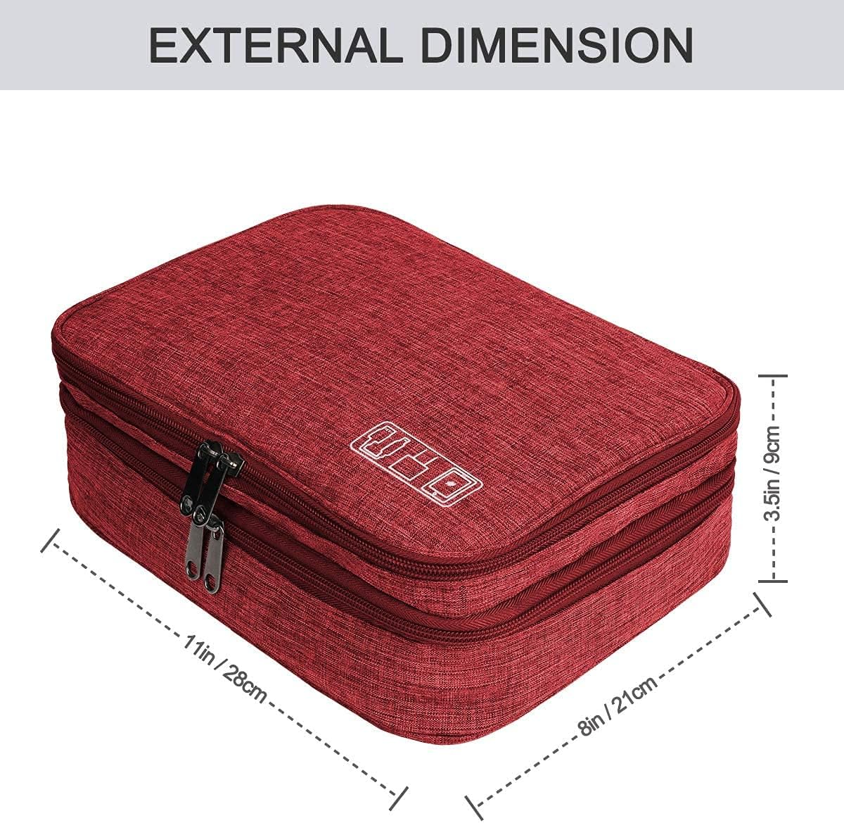 Electronics Organizer, Jelly Comb Electronic Accessories Cable Organizer Bag Waterproof Travel Cable Storage Bag for Charging Cable, Power Bank, iPad
