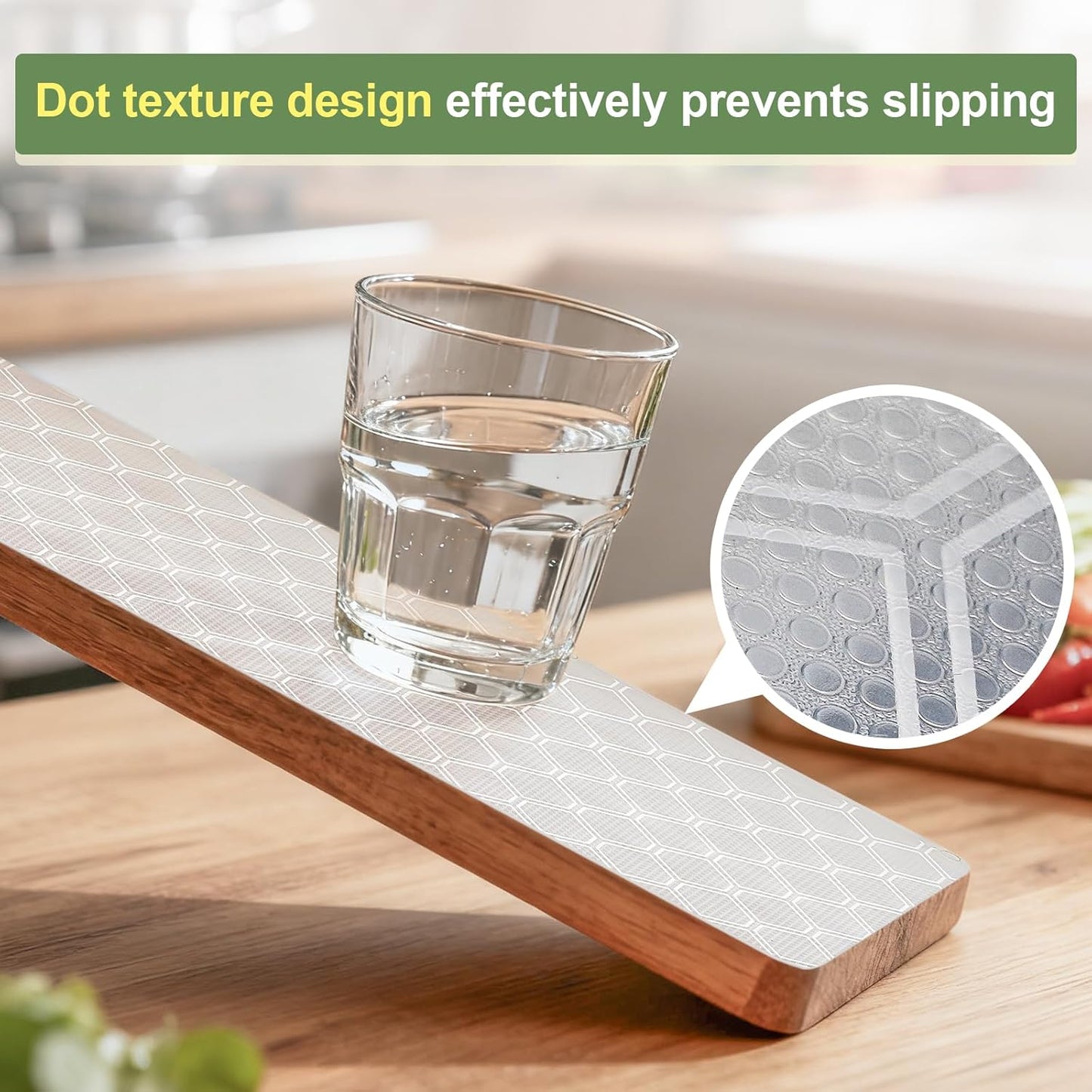 Shelf Liner, Refragerator Drawer Liners for Kitchen Cabinets, Waterproof Bathroom Sink Mat No Slip Cupboard Liners Non Adhesive Fridge Liner Roll - Clear 17.5"×197"