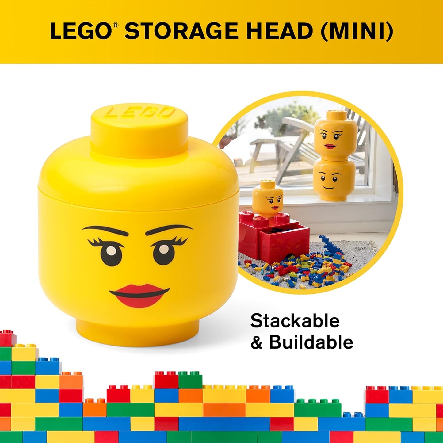 LEGO Mini Girl Storage Head, 1 pack