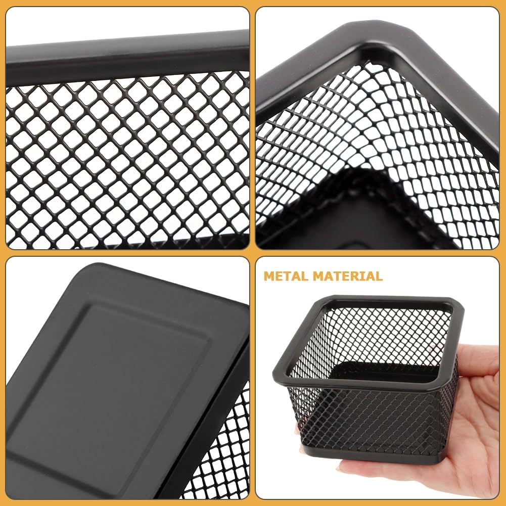 Paper Clip Holder for Desk, Paperclip Holders Mesh Paperclip Dispenser Organizer for Desk Binderclip Bobby Pin Holder Container for Home Office School(SIZE:2pcs)