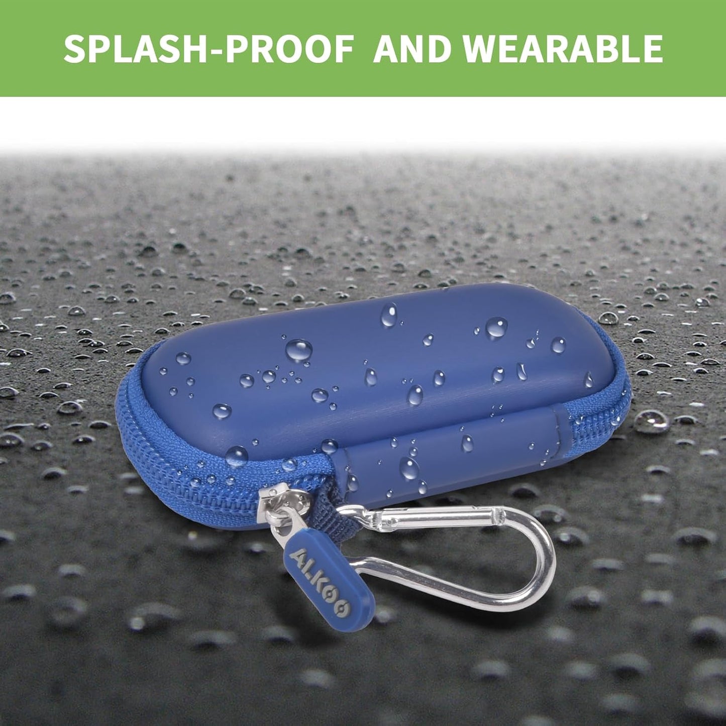 USB Flash Drive Case, SD Card Holder Compatible with Thumb Drive, Memory Cards, SDXC SDHC Storage Bag, Electronic Accessories Organizer for SanDisk for Samsung for Inland (Blue)