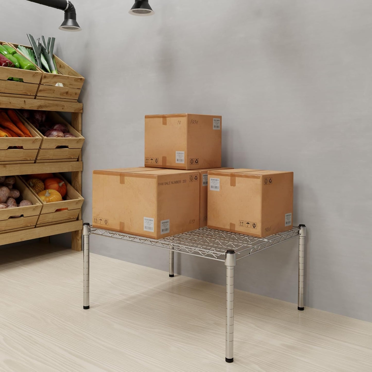 24" Deep x 30" Wide x 14" Height Wire Shelving Kit | 1-Tier | NSF Commercial Storage Rack Unit