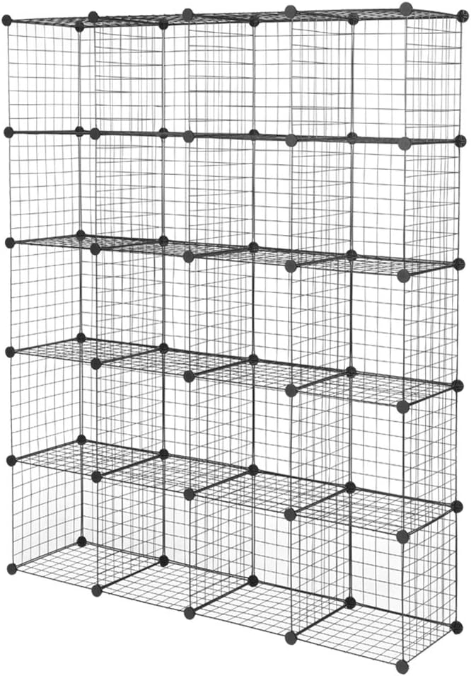 20 - Cube Organizer: Wire Cube Storage for Home & Office - Multifunctional, Modular Cubbies