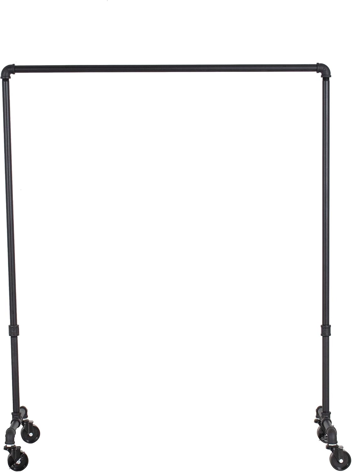 William Roberts Vintage Industrial Heavy Duty Hanging Rod Garment Rolling Closet Organizer Rack (36 in., Wheels)