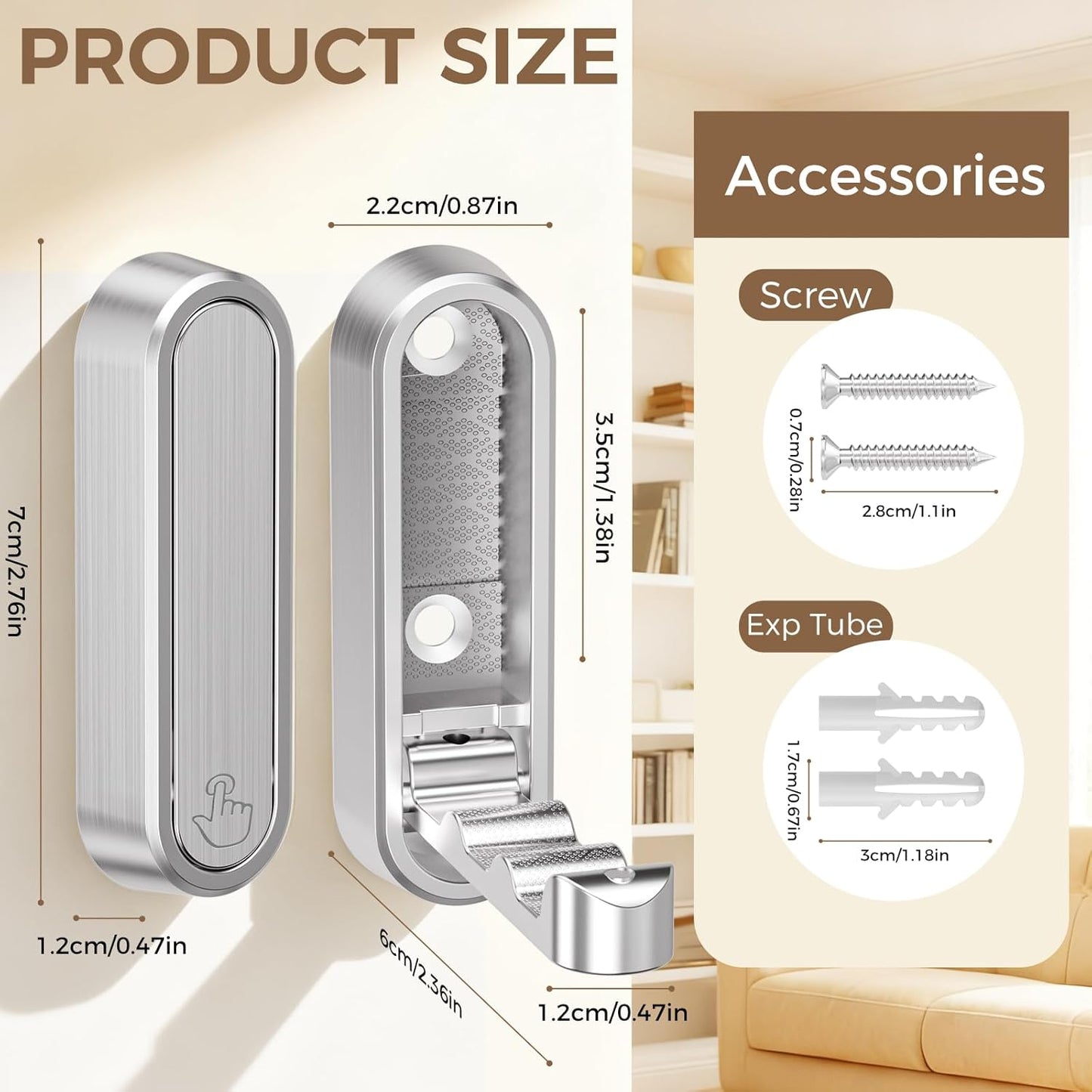4-Pack Heavy Duty Zinc Alloy Folding Wall Hooks for Bathroom, Kitchen, Entryway, Closet - Space-Saving Design Holds Coats, Towels, Backpacks, Hats, Keys (Silver)