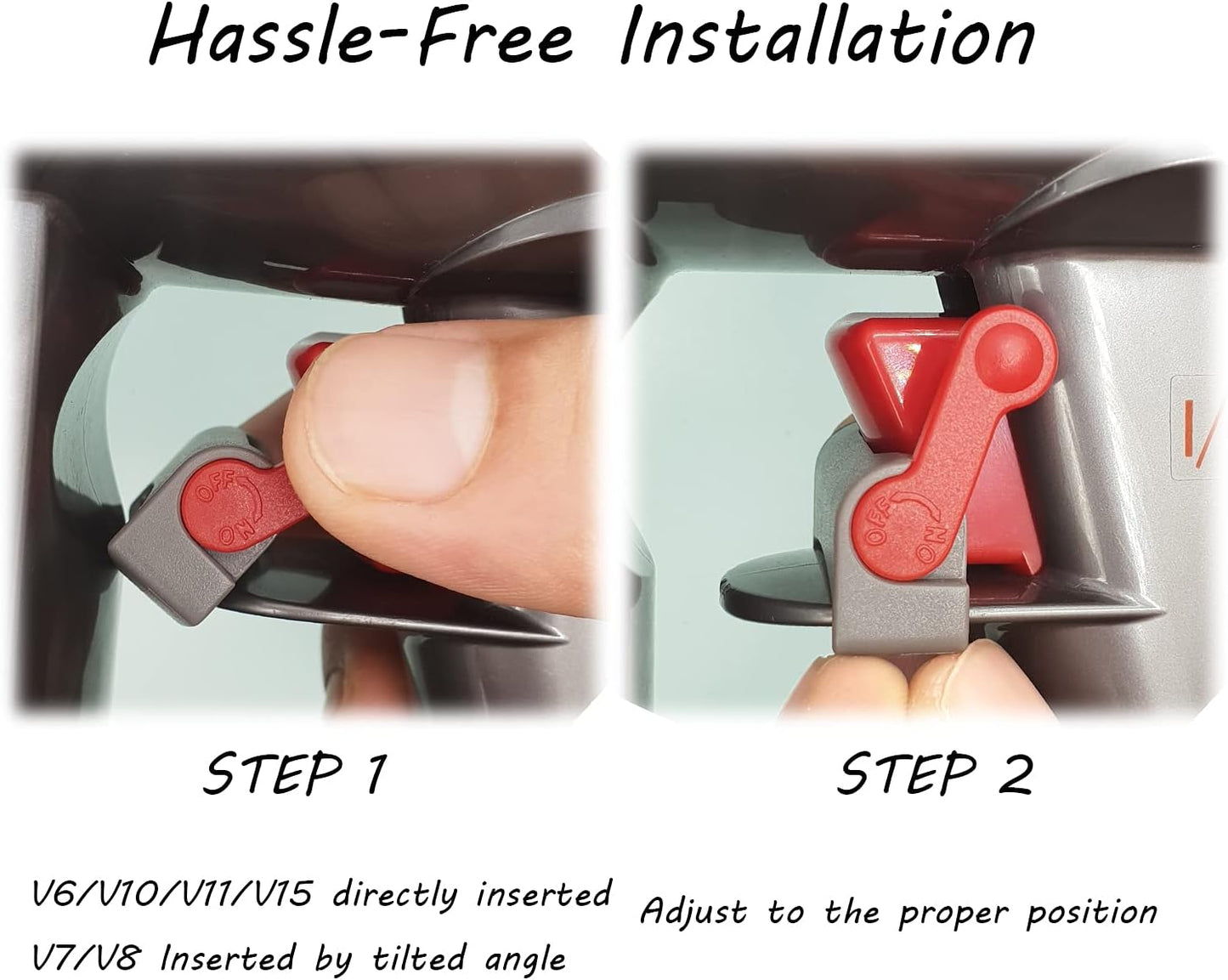 REEYEAR Power Button On/Off Control Clamp Compatible with Dyson Absolute/Motorhead V6 V8 V7 V10 V11 V15 Series Vacuum Cleaner, Dyson Trigger Lock, Free Your Gripping Fingers,1 Pack