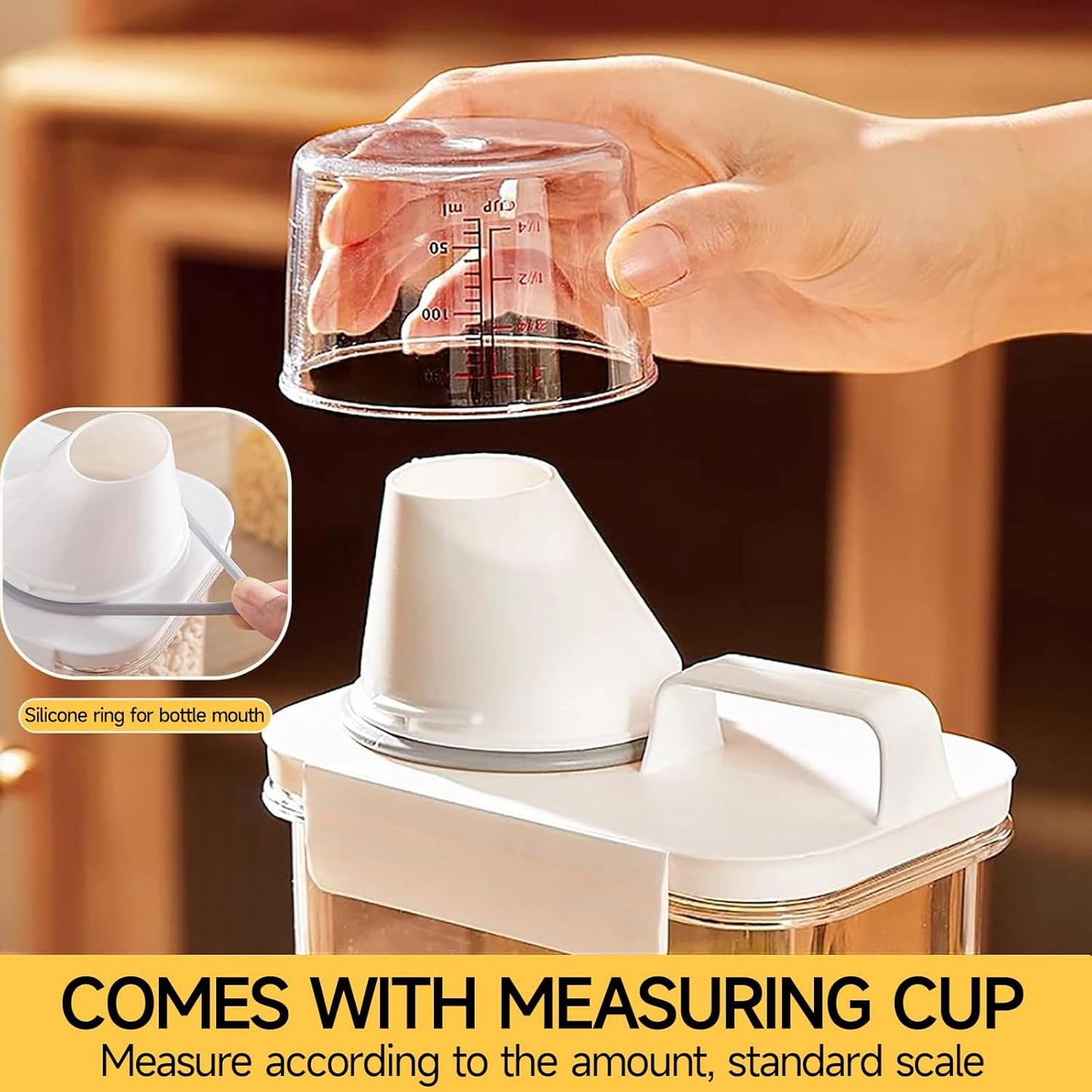 Storage Cereal Organizers Containers Sets,Food Grade BPA free PET Material Reusable,Airtight food storage containers with lids, kitchen organizers and storage Total(2 pcs 2300ml 2 pcs 1100ml)