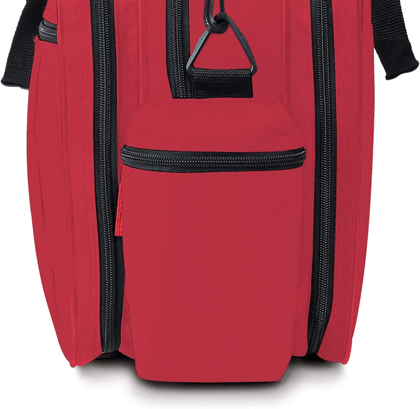 ASA TECHMED Nursing Bag with Compartments – Durable Medical Equipment Shoulder Bag for Nurses, Physicians, EMTs, Multi-Pocket, Nylon Reinforced, Adjustable Straps (Red)