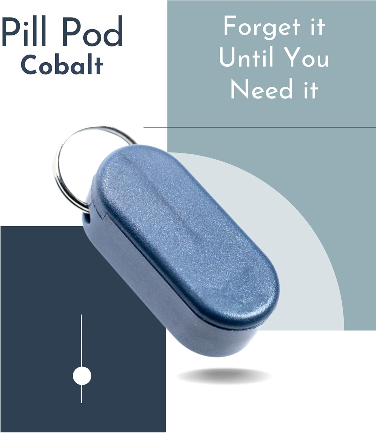 Magnetic Keychain Pill Holder 3-Pack - Compact, Durable, Lightweight with Sleek Minimalist Design - Secure, Discrete, Portable Pill Holder Keychain (Luxe 3-Pack)