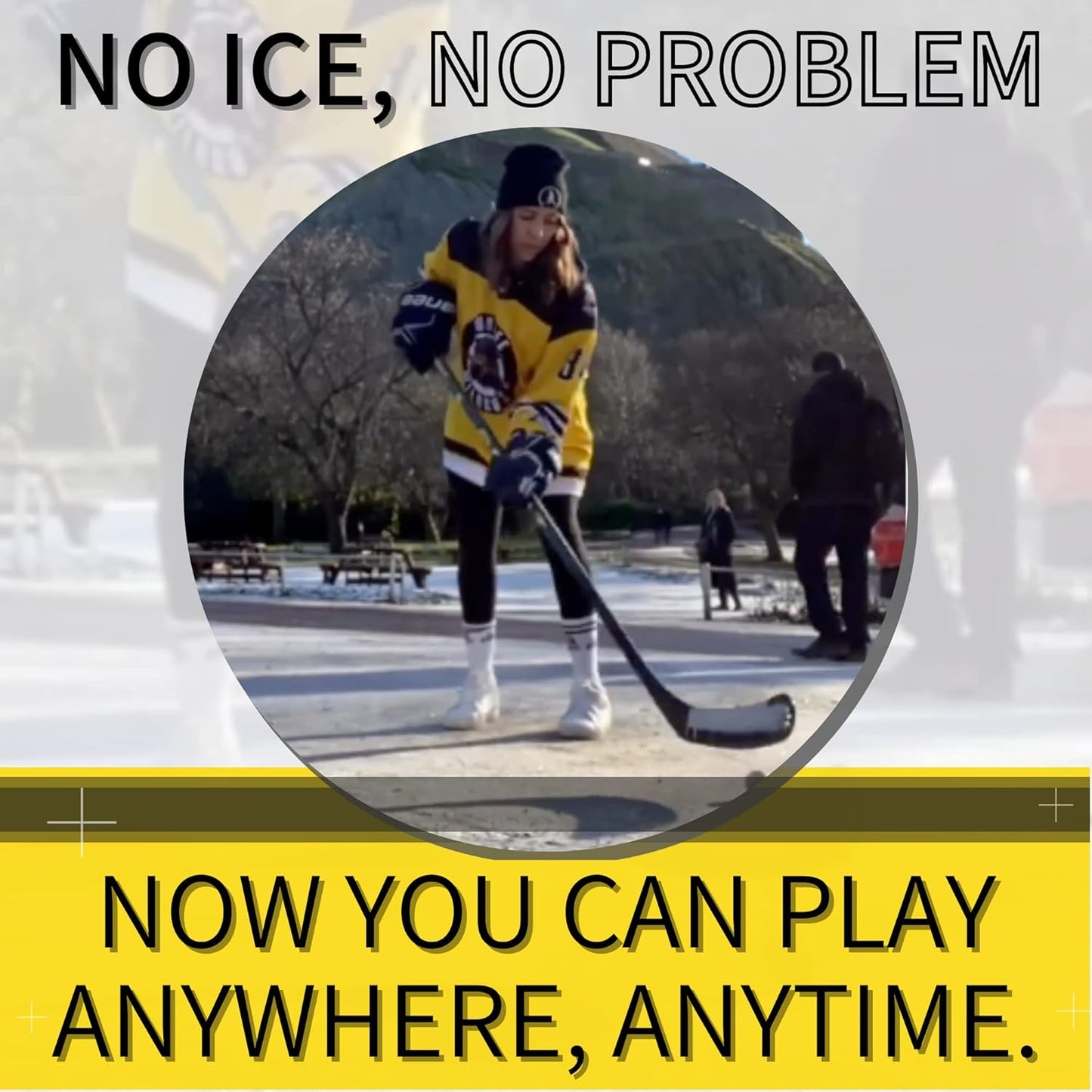 Wraparound Hockey Stick Blade Protector for Off Ice Training - Long Lasting -Cuts to Fit Junior, Senior Sticks - Hockey Training Equipment, Accessories, Gear