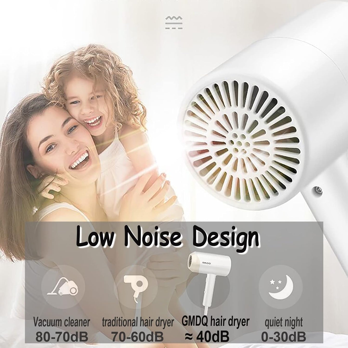 Hotel Wall Mounted Hair Dryer for Bathroom,Restroom Professional Blow Dryer,with Stand Rack,Specialised Motor for Salon,Fast Drying - Gifts【Massage Comb,Screws+ Adhesive】 110V