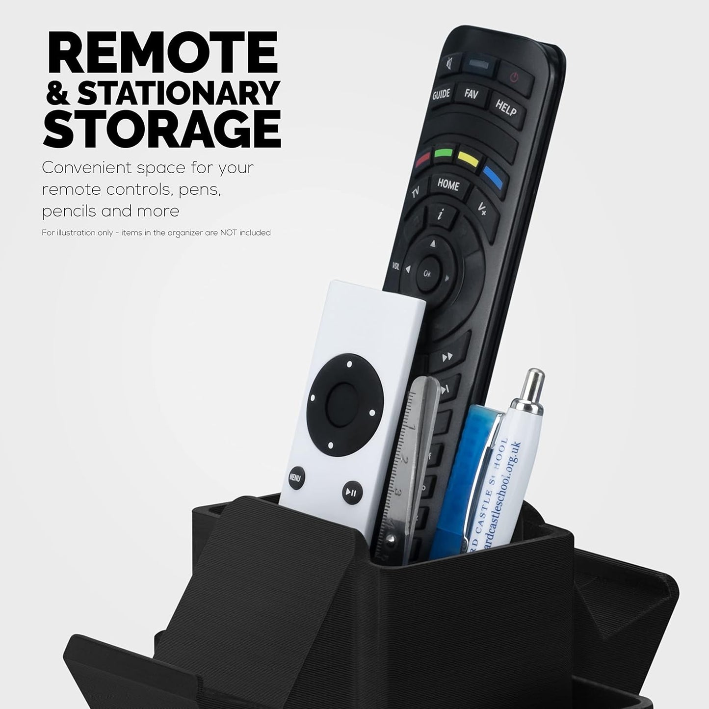 BRAINWAVZ Dual Game Controller, TV Remote Control & Stationary Storage Desktop Organizer Holder, Universal Design for Xbox ONE PS5 PS4 PC Gamepads, Reduce Clutter (D03)