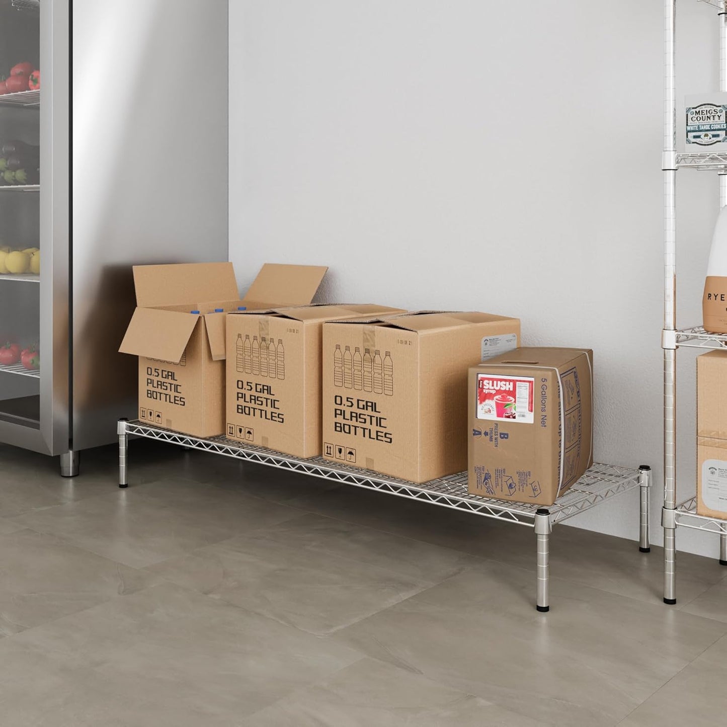 21" Deep x 60" Wide x 8" Height Wire Shelving Kit | 1-Tier | NSF Commercial Storage Rack Unit