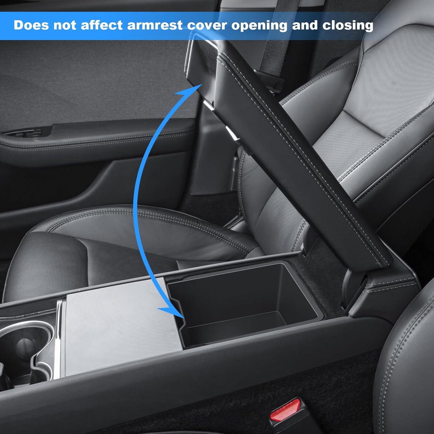 5PCS Center Console Organizer Tray for 2026 Tesla Model Y Juniper Accessories Cup Holder Armrest Hidden Storage Box for New Model Y Premium/Performance 2025-2026 & Model 3 2024-2026