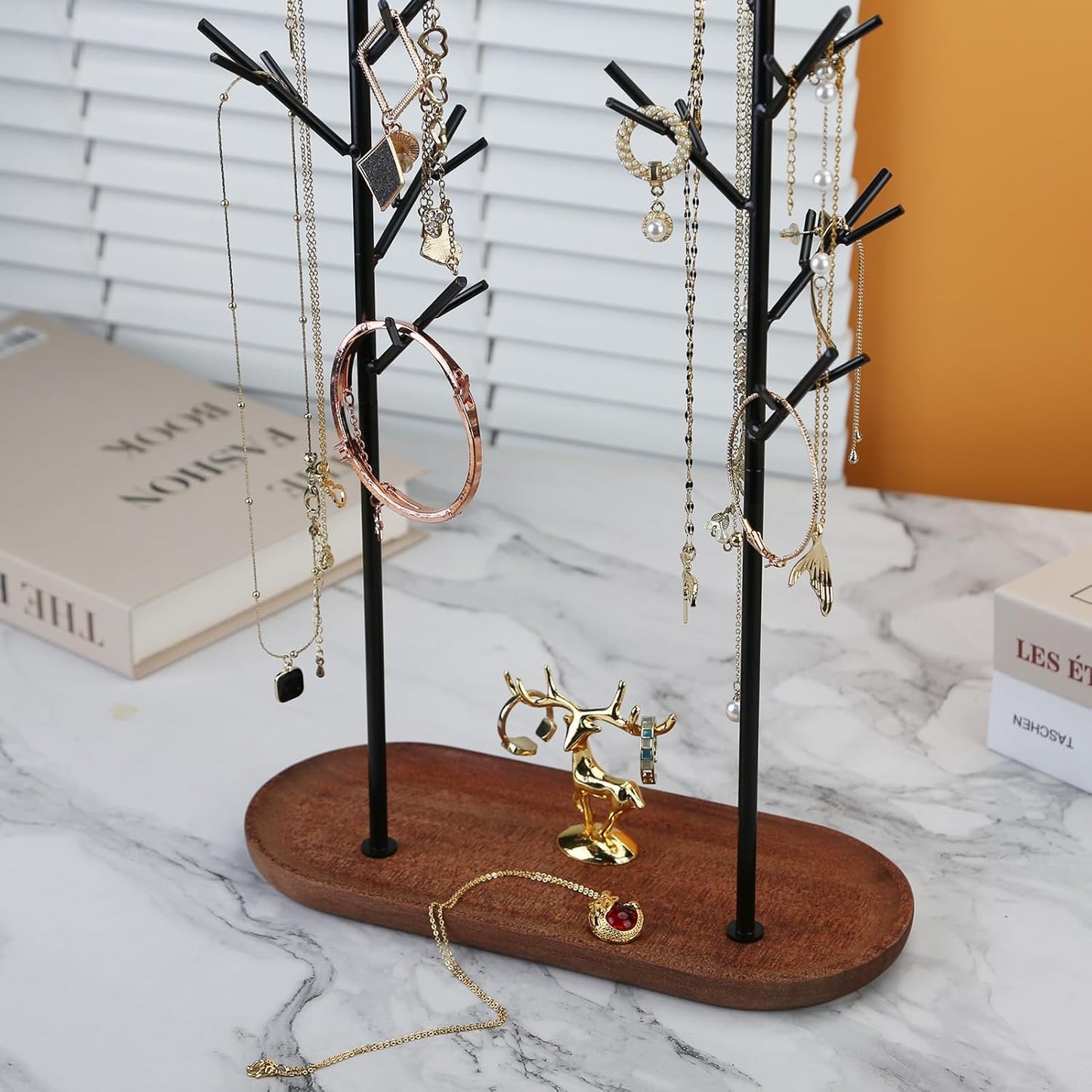 Branch Jewelry Rack Tree Tower Rack Hanging Organizer for Ring Earrings Necklace Bracelet,Suitable for living rooms, bathrooms,offices,etc.