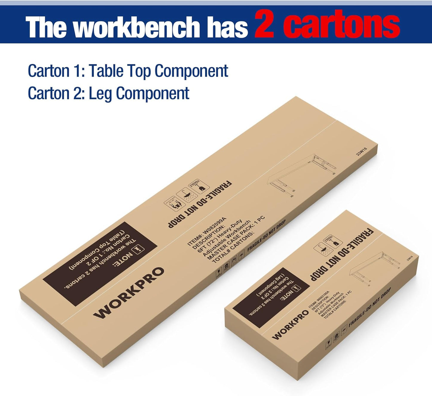 WORKPRO 72" Adjustable Workbench, 3000 LBS Load Capacity Hardwood Garage Workbench with Power Outlets, Rubberwood Top Heavy-Duty Workstation for Workshop, Garage