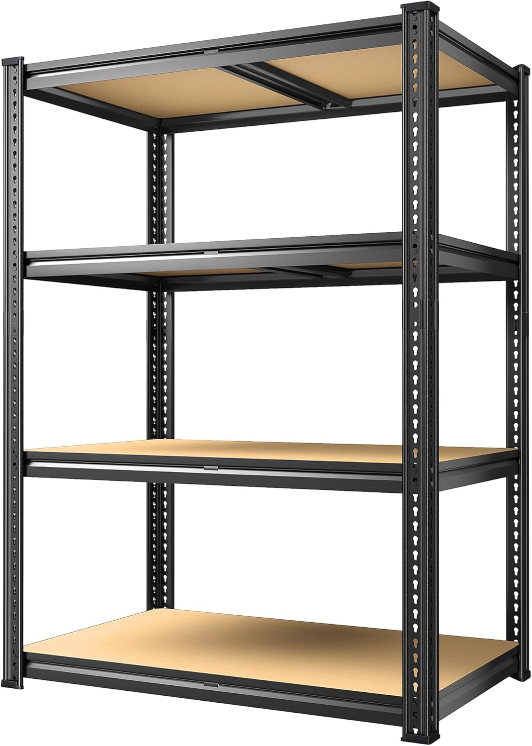 REIBII Garage Shelving 60.1" H Storage Shelves Heavy Duty 1800 LBS, 4-Tier Metal Shelving Ajustable Garage Shelves for Warehouse Basement Kitchen Pantry Closet, 60.1" H x 35.5" W x 18" D