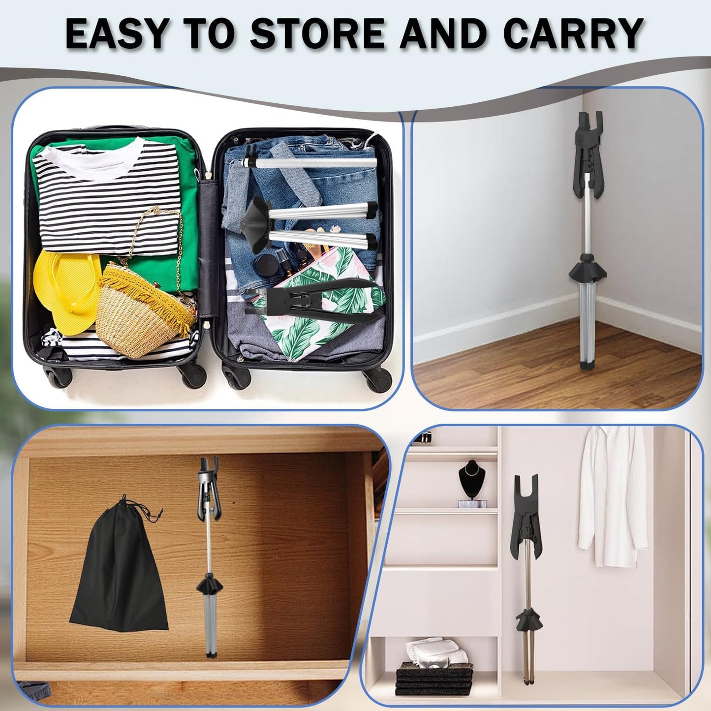 Garment Steamer Stand Rack for Clothes With Stand, Folding Garment Steamer Iron Stand With Ironing Gloves,Ideal for Travel and Home Ironing