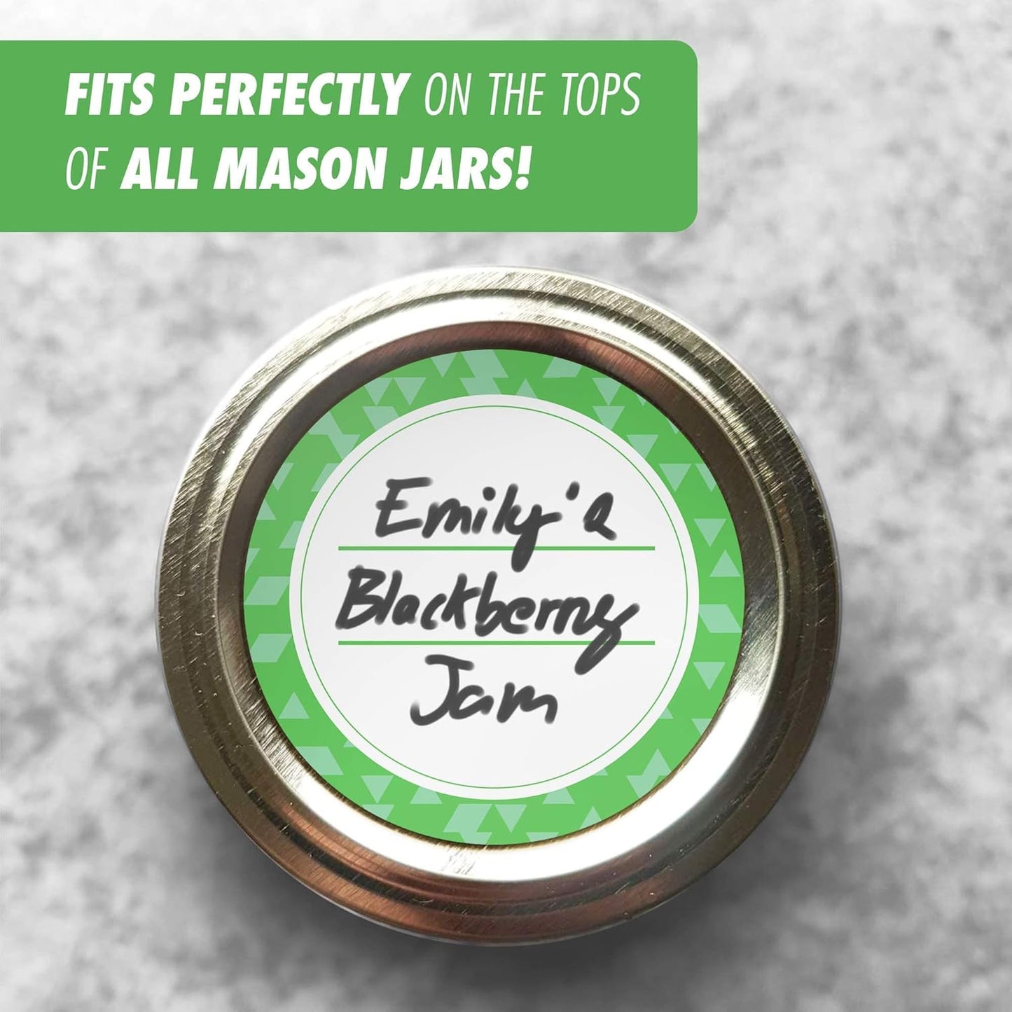 Canning Labels Dissolvable Stickers for Mason Jars and More (2" Round 200/roll) Canning Supplies Washes Off in Seconds Like Magic - Jar Labels Homemade Jam, Jelly, and More (Kelly Green)