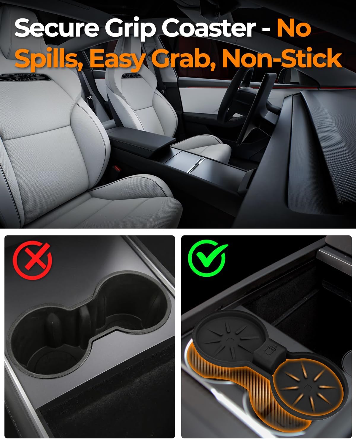 5 Piece Center Console Organizer Tray Compatible for Tesla Model 3 Highland Accessories 2024, 2025 /for Tesla Model Y Juniper 2025 Center Console Tray, Armrest Hidden Storage Box