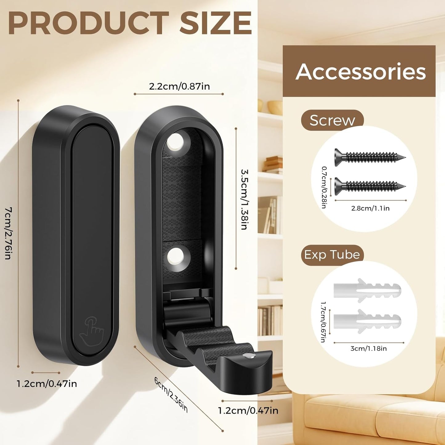 4-Pack Heavy Duty Zinc Alloy Folding Wall Hooks for Bathroom, Kitchen, Entryway, Closet - Space-Saving Design Holds Coats, Towels, Backpacks, Hats, Keys (Black)