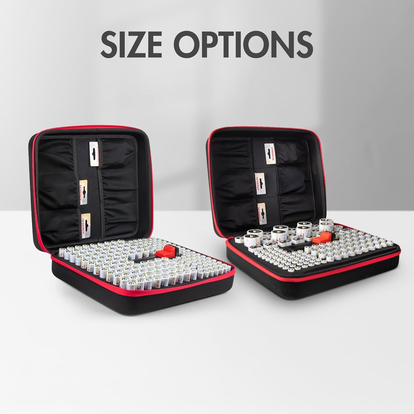 Tenergy Large Battery Organizer Storage Case with Battery Tester, Holds 100 AA Batteries & 100 AAA Batteries (Batteries not Included)