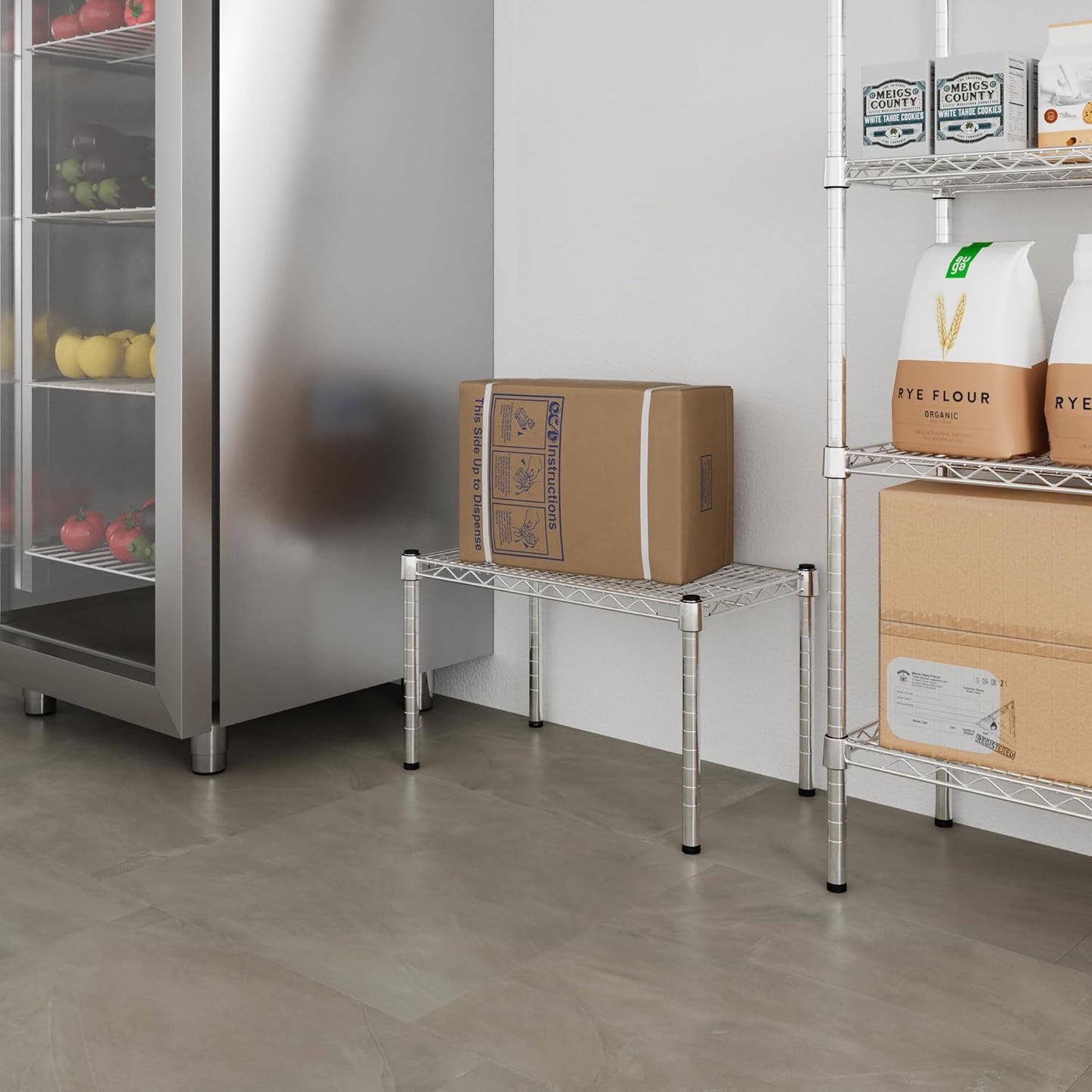 14" Deep x 24" Wide x 14" Height Wire Shelving Kit | 1-Tier | NSF Commercial Storage Rack Unit