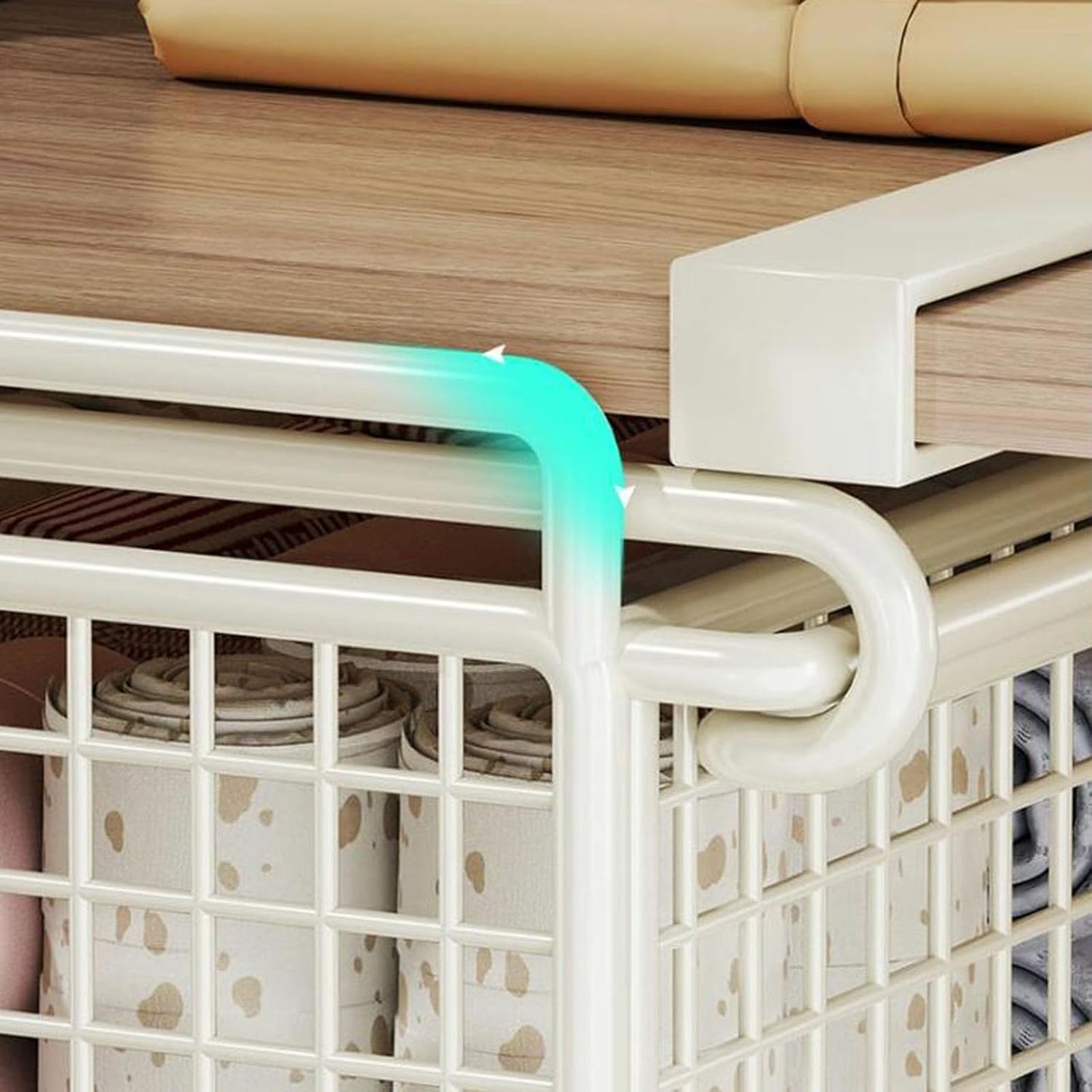 Hanging Cabinet Bin Drawer Multifunctional Under Shelf Storage Basket Bedroom Wardrobe Shelf Installation