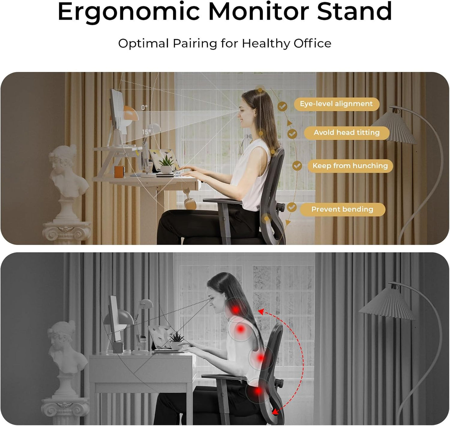 COMHOMA Electric Standing Desk with Drawers, 48 x 24'' Sit Stand up Desk with Monitor Stand, Laptop Stand, Height Adjustable Ergonomic Home Office Computer Desk with Memory Preset Controller