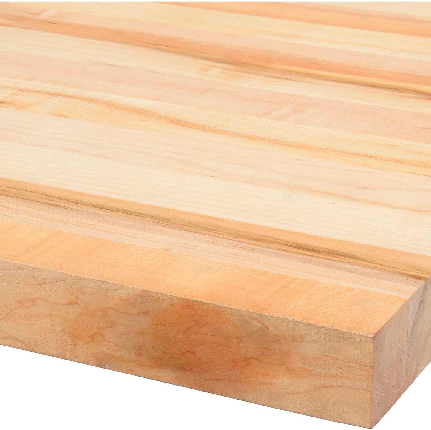 Global Industrial Mobile Adjustable Height Workbench, Maple Butcher Block Square Edge, 72" W x 30" D, Gray