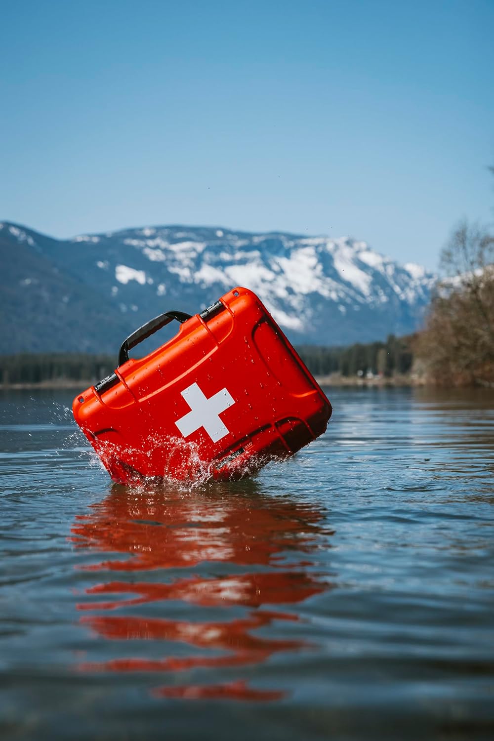 NANUK 909 Waterproof First Aid Box Empty – Durable, Medical First Aid Organizer Case, IP67-Rated, Dustproof, Impact-Resistant, and Floats (11.4" x 7.0" x 3.7") – Red
