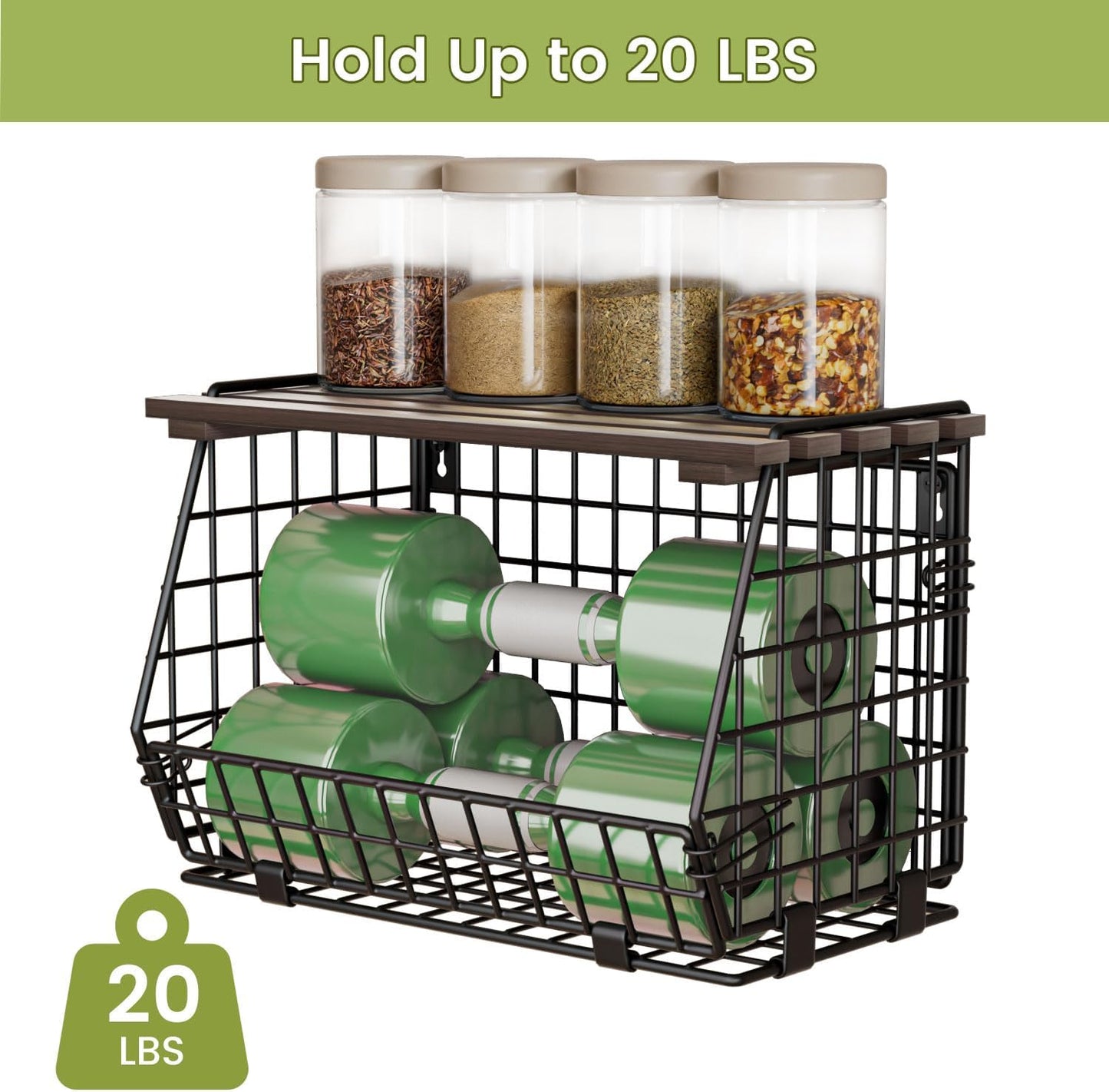 Wire Fruit Basket for Kitchen Storage: Hanging and Counter Wall Fruit Basket for Vegetable Produce - Potato and Onion Storage for Pantry 3 Pack