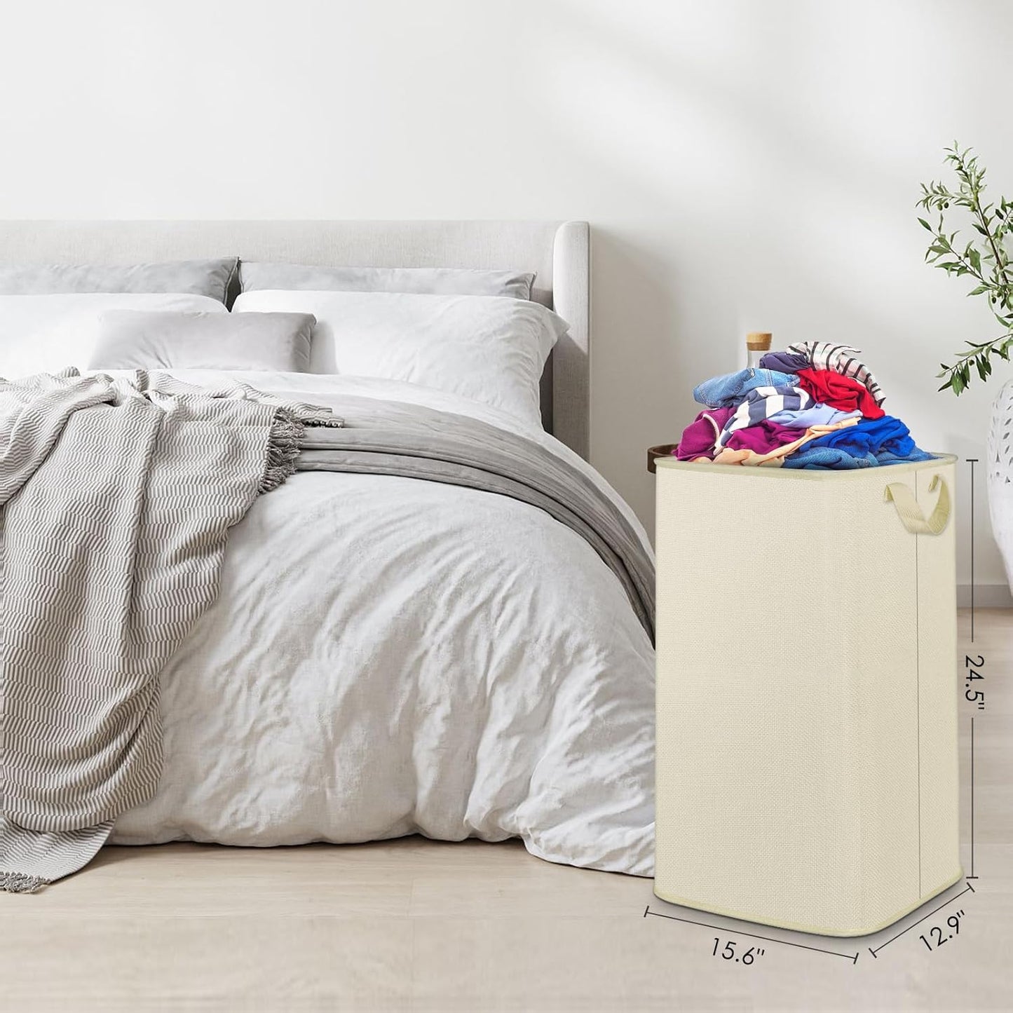 SNIGJAT Large Laundry Hamper, Tall Laundry Hamper with Sturdy Handles, Hampers for Laundry, Rectangular Dirty Clothes Hamper for Bedroom, Extra Large Laundry Basket for Clothes Toys, 80 L