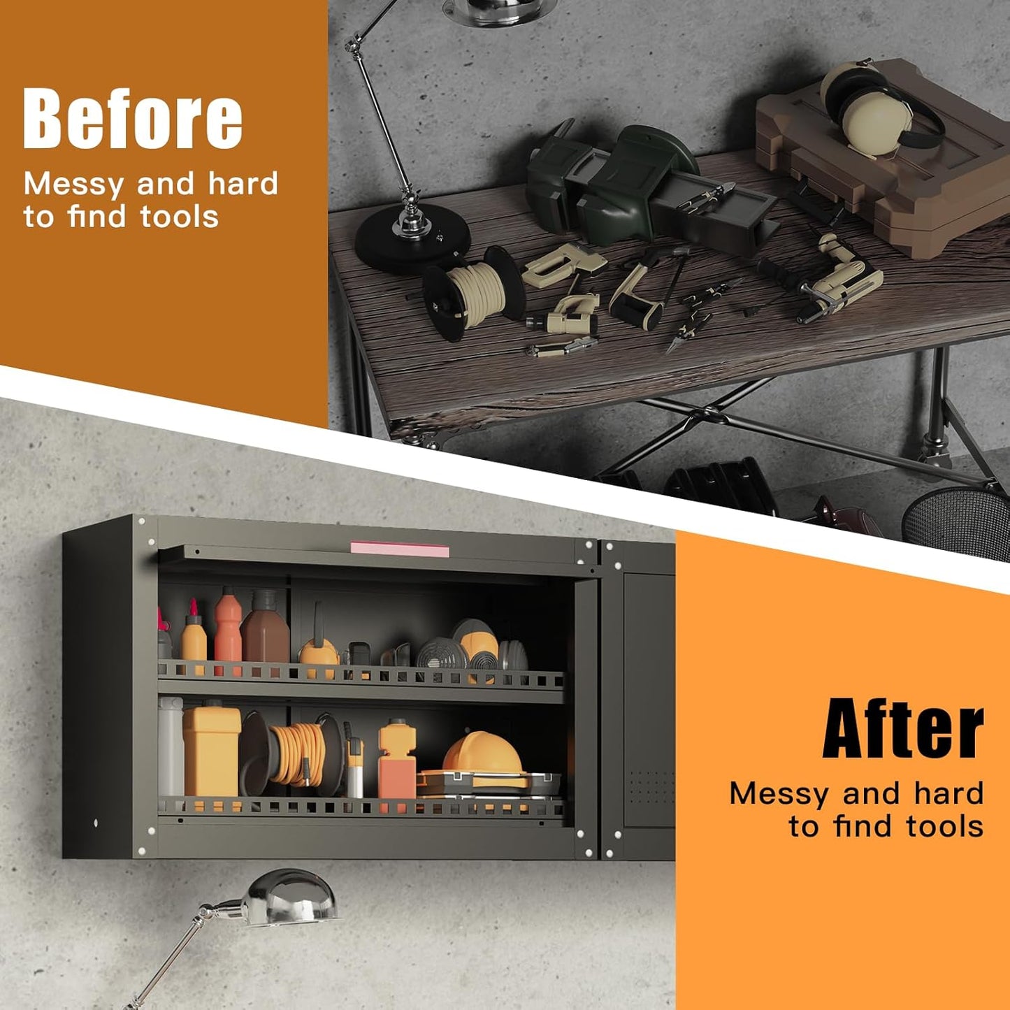 Garage Wall Cabinet,Up Flip Door Metal Wall Cabinet,Wall Mounted Metal Storage Cabinets with Doors and Adjustable Shelf for Garage,Utility Room and Basement