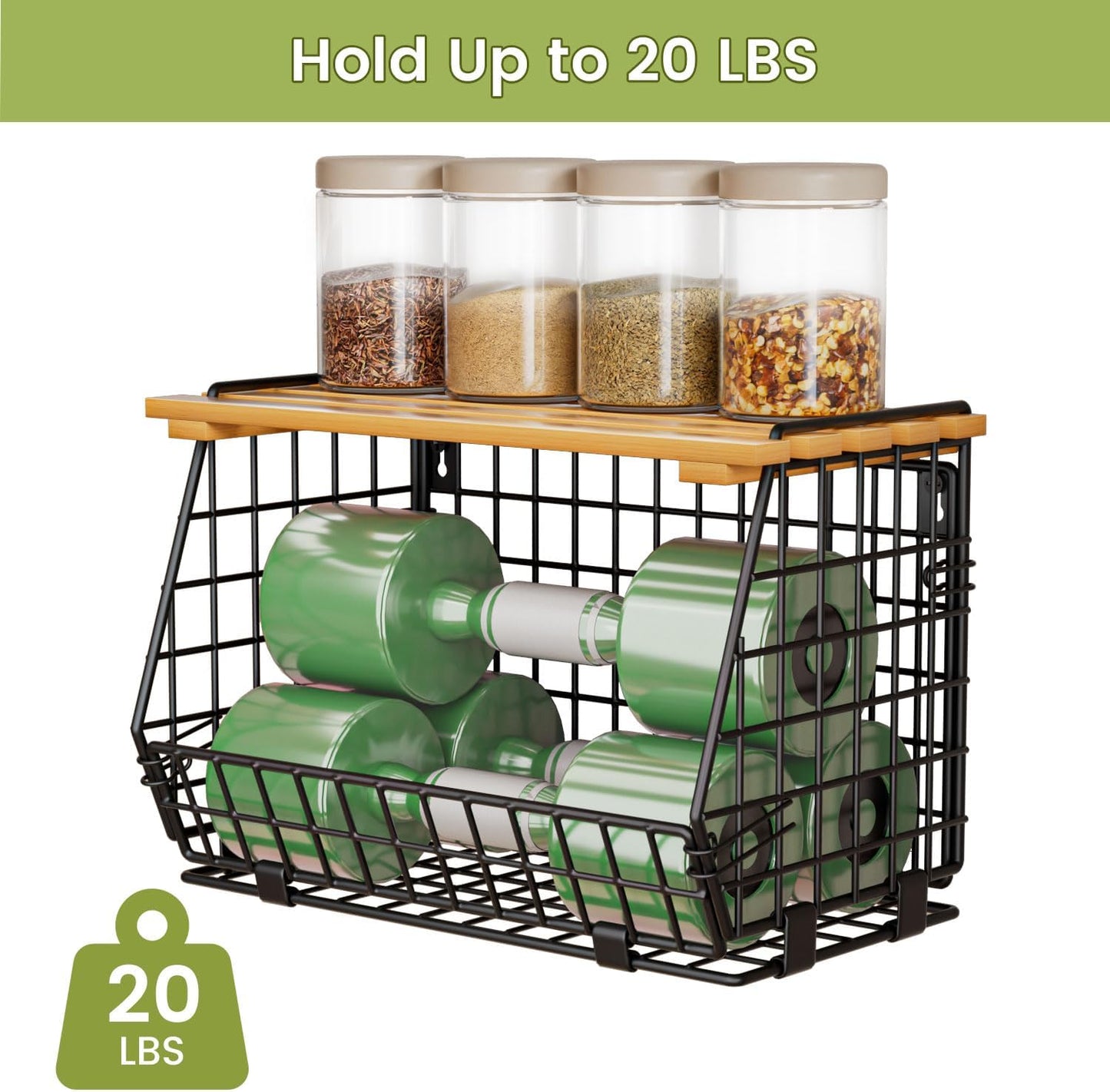 Wire Fruit Basket for Kitchen Storage: Hanging and Counter Basket for Vegetable Produce - Potato and Onion Storage for Pantry 3 Pack