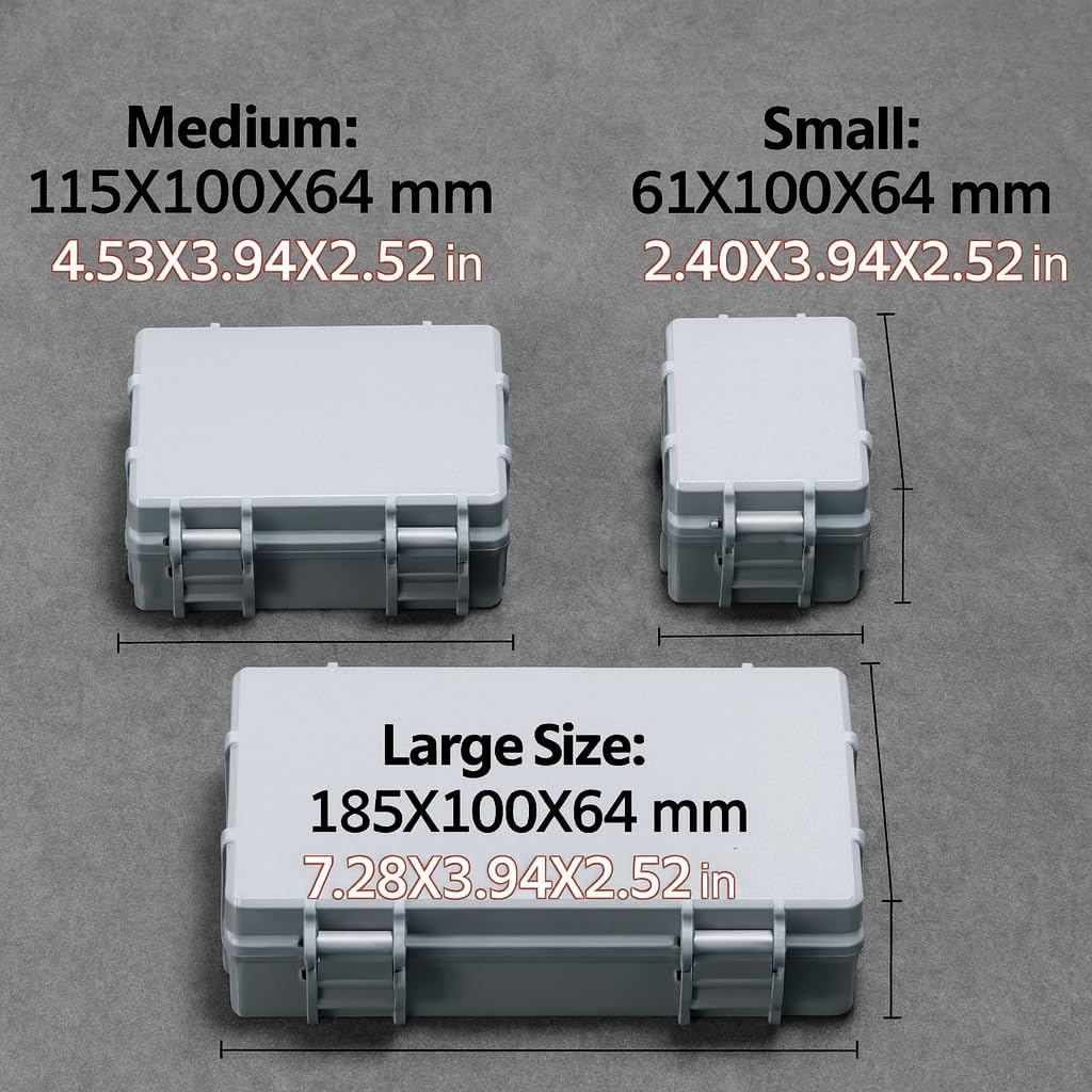 Custom Battery Storage Organizer Box for AA/AAA Batteries, Personalized Logo/Text, Hard Shell Case with Removable Trays and Foam Padding, 3D-Print Compatible Inserts (Medium)