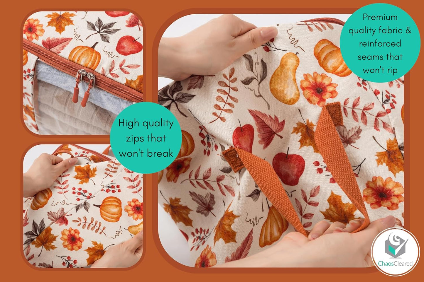Canvas Storage Bags 2 Pack (Autumn Bag 2 Pack)