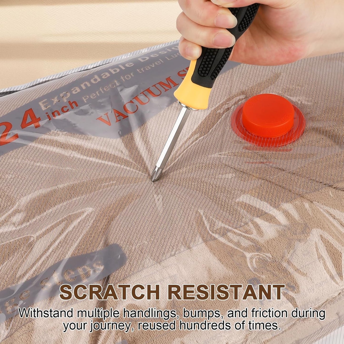 Travel Vacuum Bags with Pump - 15 Pack Space Saver Bag for Travel & Home, Clothes, Bedding, Blankets, Seasonal Storage