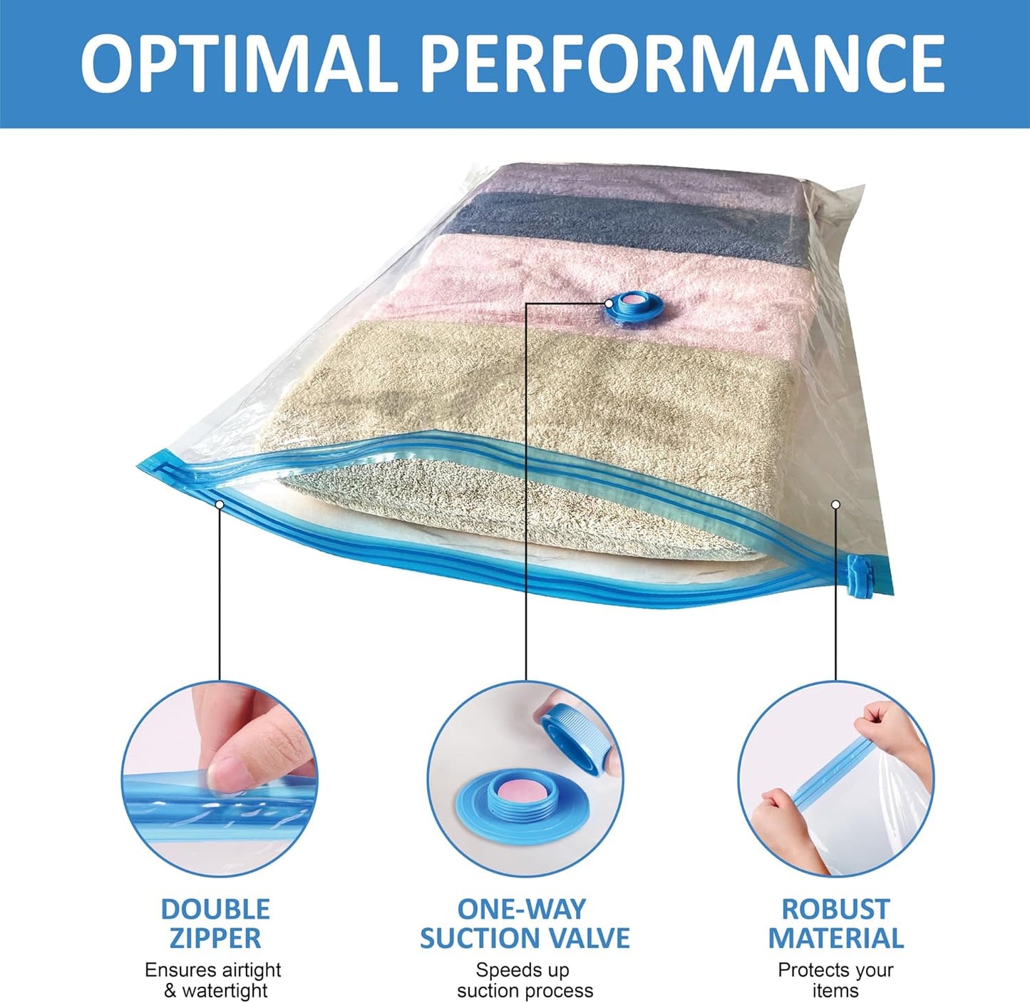 Vacuum Storage Bags with Electric Pump, 15 Large Space Saver Vacuum Seal Bags with Pump, Vacuum Sealer Compression for Clothes, Comforters, Blankets, Bedding