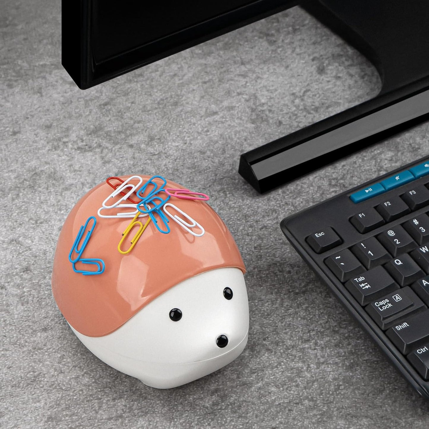 SHIDOW Hedgehog Magnetic Paper Clip Holder – Cute Desk Organizer for Office Supplies, Binder Clips, and Pins