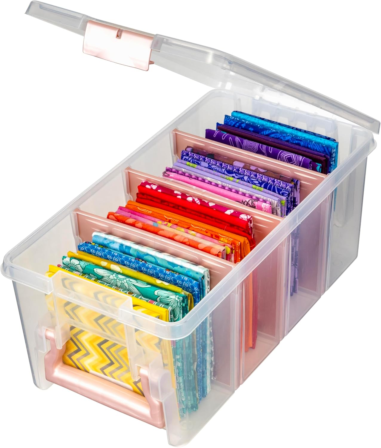 ArtBin Semi Satchel Portable Craft Organizer with 3 Dividers - Clear Plastic Storage Case for Art & Craft Supplies