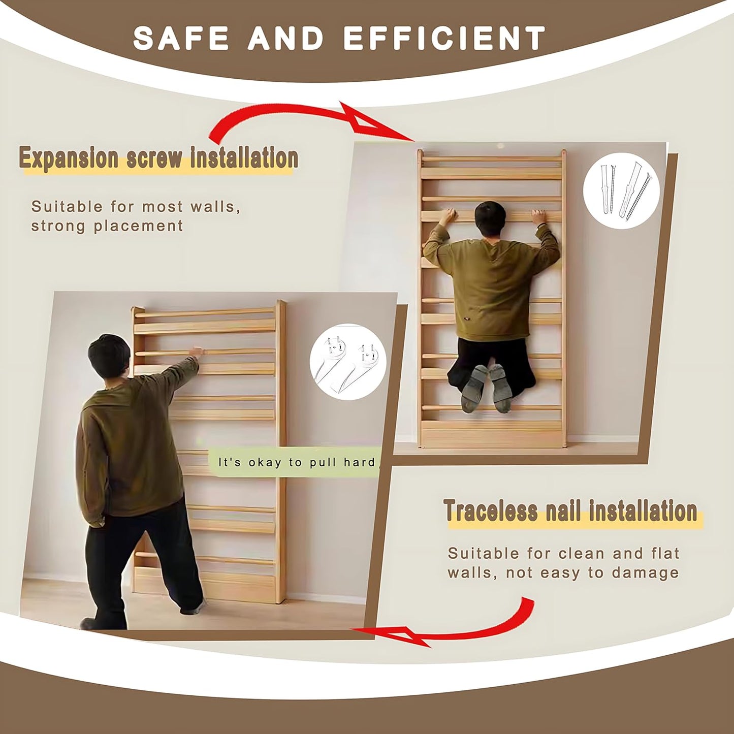 Behind The Door Bookshelf, 6-Tier Wooden Bookcases with Open Display Shelves, Behind The Door Storage Organizer for Toys and Books, Space-Saving Wall Mount Narrow Book Shelf