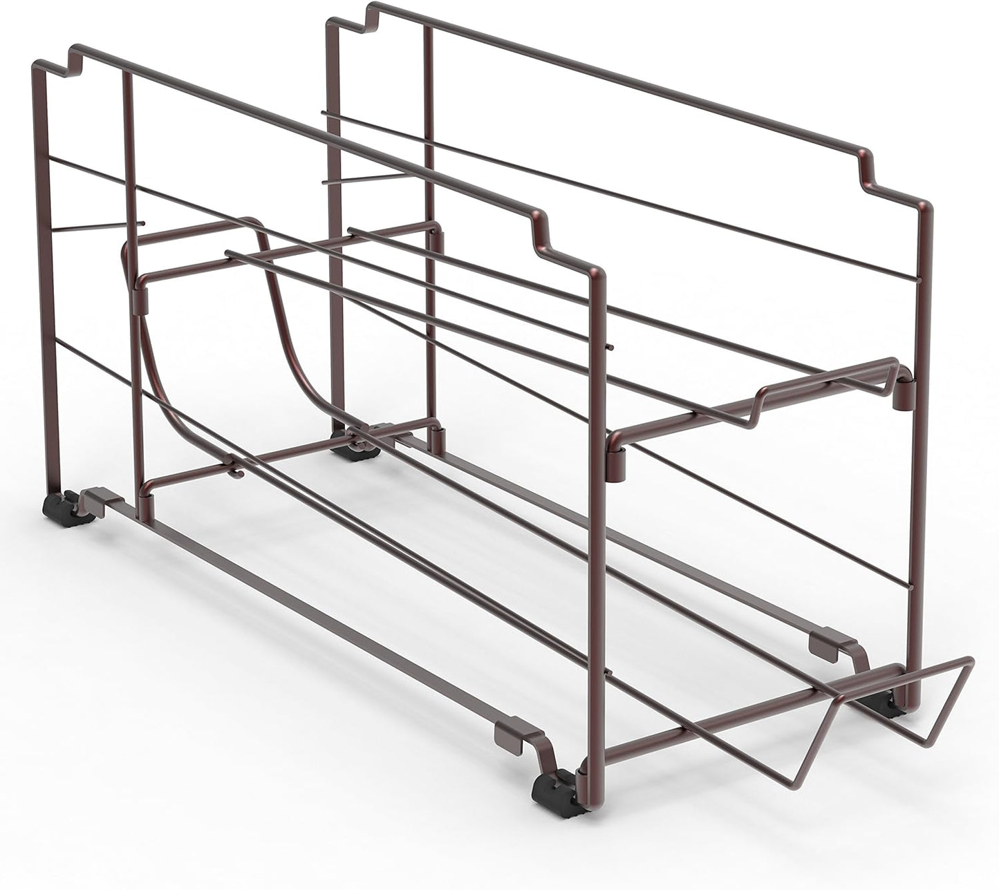 Simple Houseware Stackable Beverage Soda Can Dispenser Organizer Rack, Bronze - 2 Pack