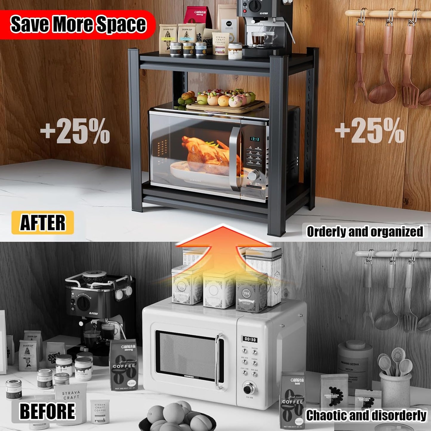 Garage Storage Shelves,5 Tier Shelving Unit, 40 inch Wide, 18” Deep, 78” Tall Organizer Metal Shelf for Basement/Laundry/Pantry Heavy Duty, Adjustable,Easy to Install (2Tier-14"W X12"DX22"H -UPDATE)