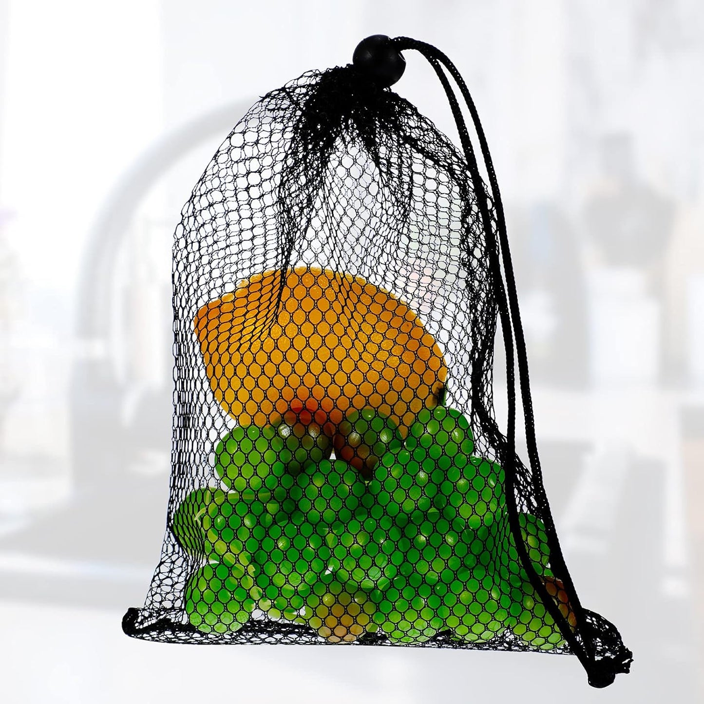 TecUnite 10 Pcs Mesh Bags Drawstring Laundry Bags Large Nylon Mesh Gift Dishwasher Bag with Sliding Drawstring for Kitchen Jewelry Gifts Wedding Favor Home(5.5 x 7.5 Inch,Black)