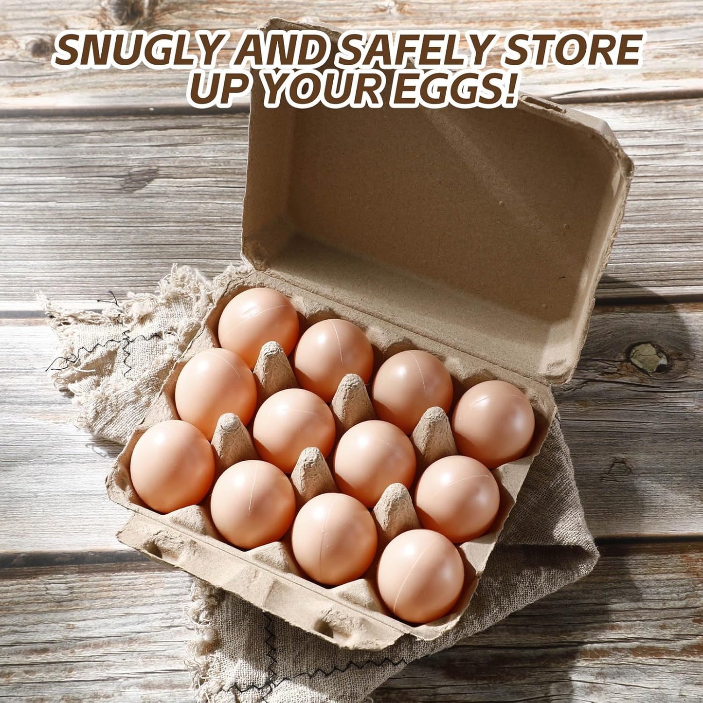 Zhanmai 100 Pack Egg Carton Bulk 12 Chicken Duck Egg Carton Vintage Printed Farm Fresh Crate with 3 x 4 Holds Recycled Paper Cardboard Sturdy Reusable Box Holder(Classic Style)