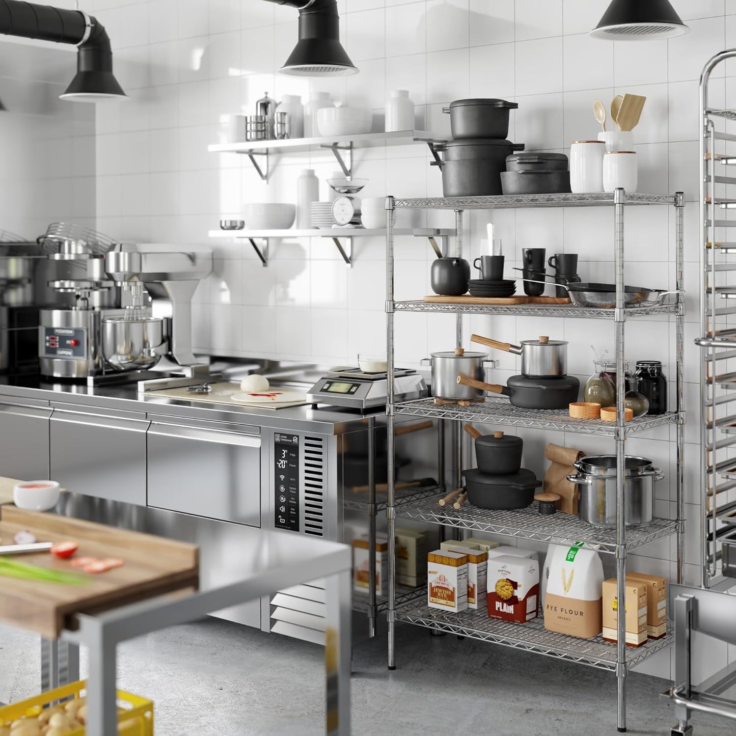 18" Deep x 36" Wide x 64" Height Wire Shelving Kit | 5-Tier | NSF Commercial Storage Rack Unit