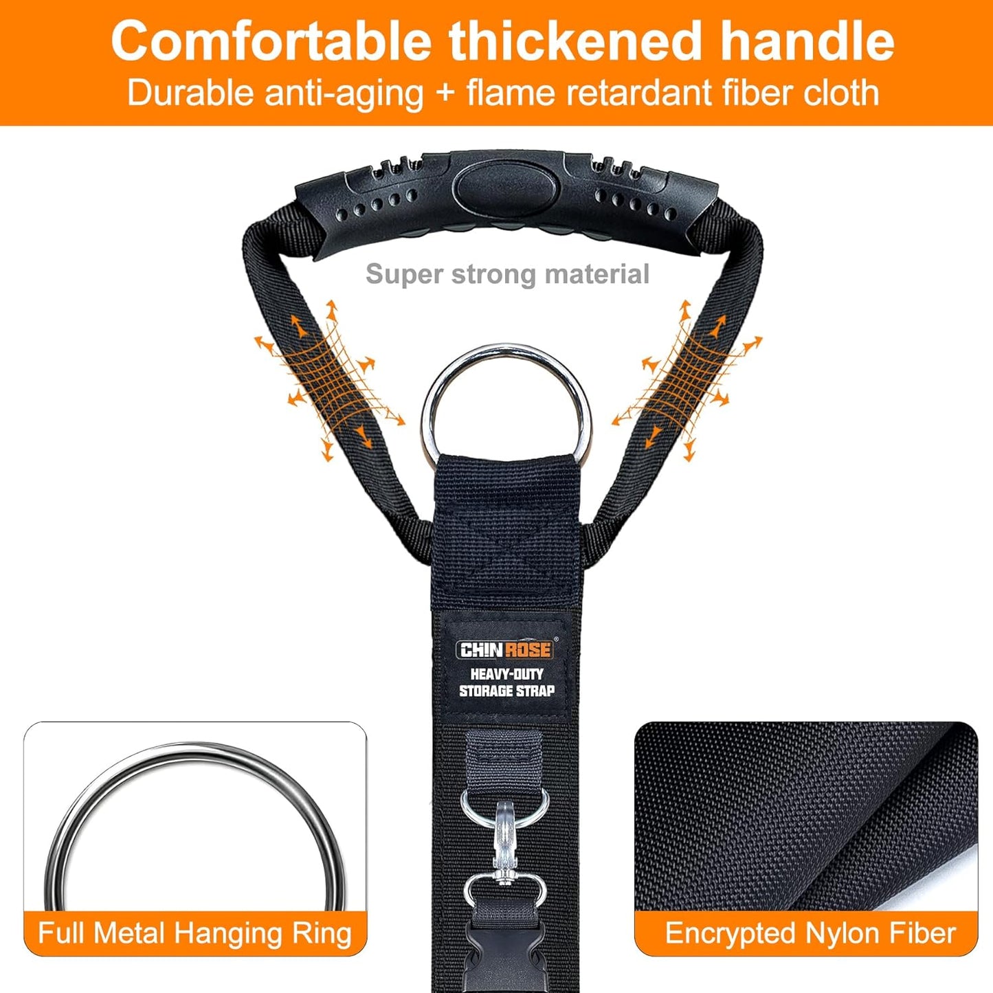 Extension Cord Organizer, 2 PCS Extension Cord Hanger with 5 Detachable Straps, Garage Garden Storage Straps for Cable, Hose, Rope, Tool