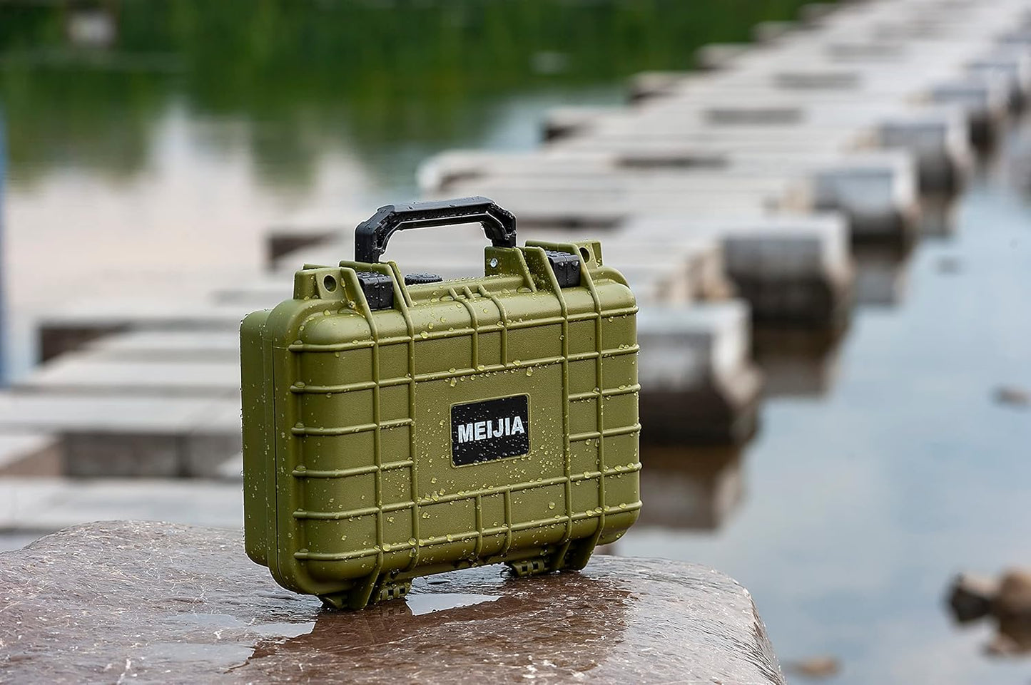 MEIJIA Portable All Weather Waterproof Protective Hard Case, Small Camera Case,Dry Case with Customizable Foam,Fit Use of Drones, Camera,Equipments, 11.65 ”x8.35”x3.78”