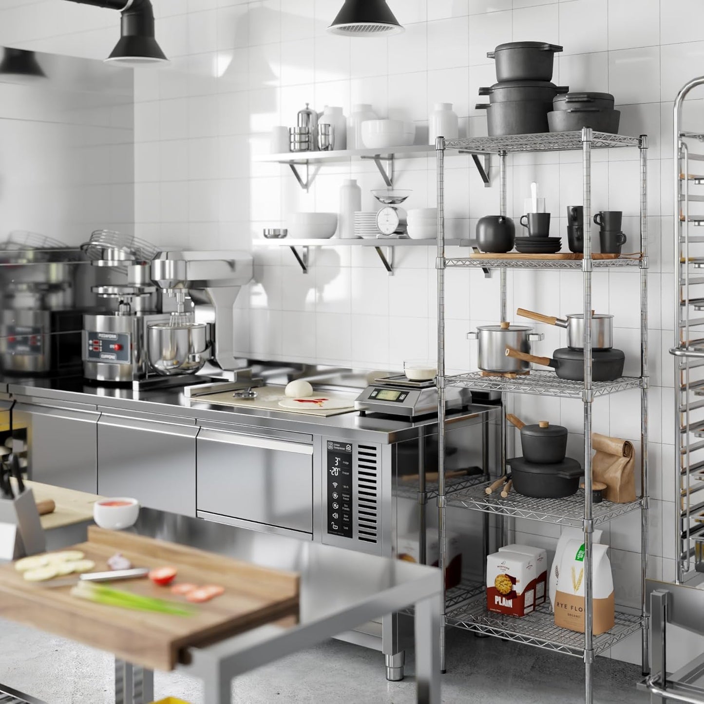18" Deep x 24" Wide x 74" Height Wire Shelving Kit | 5-Tier | NSF Commercial Storage Rack Unit